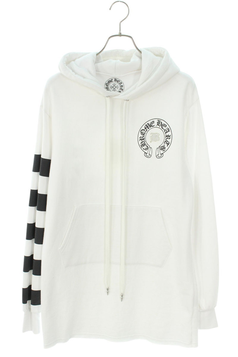 クロムハーツ Chrome Hearts 大きさ:S  BELLA 固定ディスク ZIP ベラハディッド ロングパーカー(白いこと×黒いこと)【210152】【FK04】【レディース】【中古】bb415#rinkan*B
