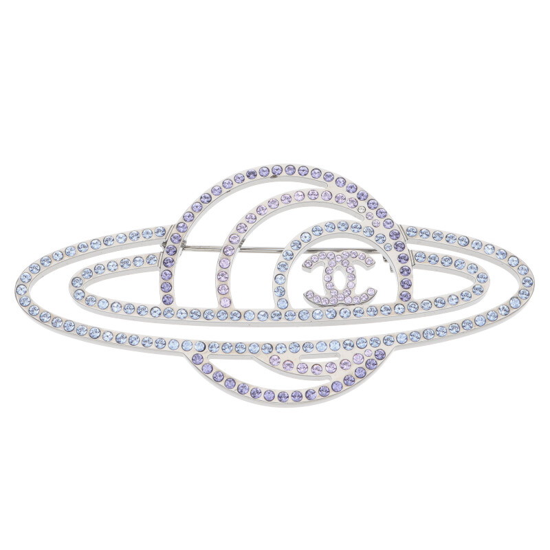 楽天市場】シャネル CHANEL 土星モチーフブローチ(シルバー