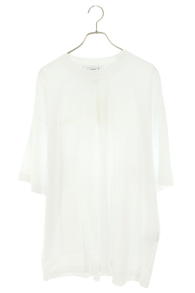 ヴェトモン VETEMENTS　 サイズ:L 24AW UA65TR107W インサイドアウトレーベルTシャツ(ホワイト)【410142】【BS55】【メンズ】【新古品】bb78#rinkan*N