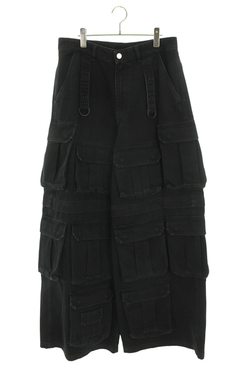 VETEMENTS パンツ VETEMENTS ヴェトモン デニムパンツ フロントロゴプリント