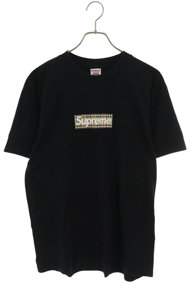 Burberry/Supreme Tシャツ Supreme x Burberry ロゴ Tシャツ | ブラック | FARFETCH JP