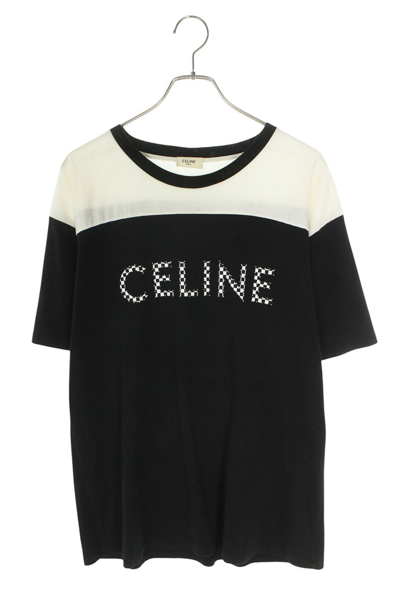 CELINE セリーヌ　スタッズロゴ　Tシャツ　カットソー　白　y2k CELINE セリーヌ スタッズロゴ Tシャツ カットソー 白 y2k