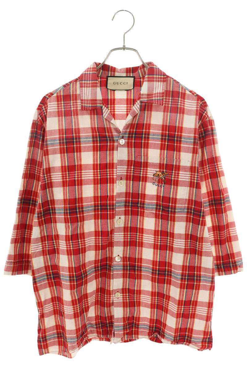 8万 GUCCI オーバーサイズ 半袖シャツ 44 国内本物 グッチ プレゼント グッチ GUCCI グッチ ORIGINAL GUCCI プリント オーバーサイズ