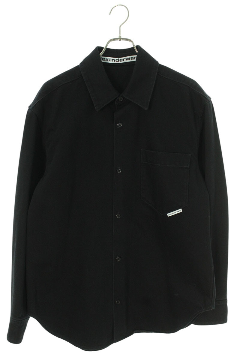 alexanderwangブラック ストライプ 半袖ポロシャツ Alexander Wang(アレキサンダーワン) / ポロシャツ/--/コットン