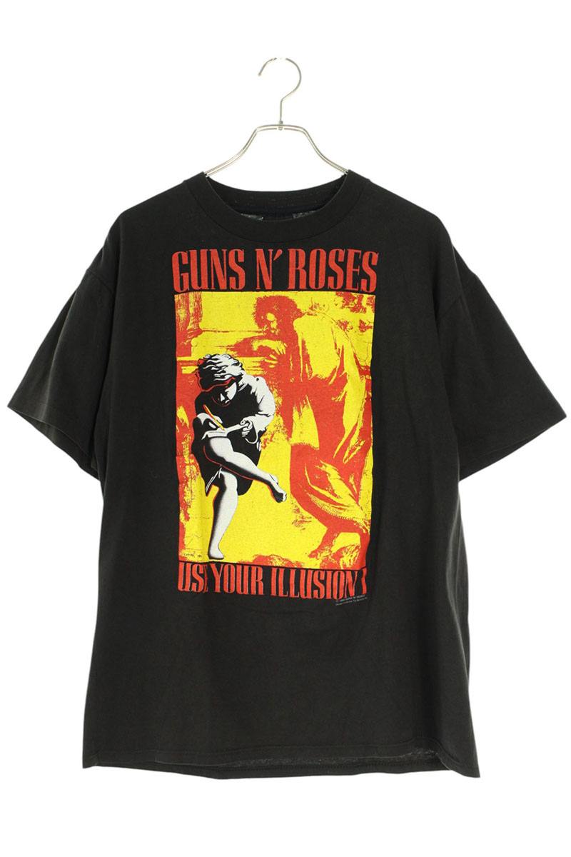 ヴィンテージ VINTAGE 大きさ:L  GUNS N\u0027 ROSES ガンズ・アンド・ローゼズ USE YOUR ILLUSION TOURTプルオーバー(黒いこと)【923062】【OM10】【メンズ】【中古】bb378#rinkan*C