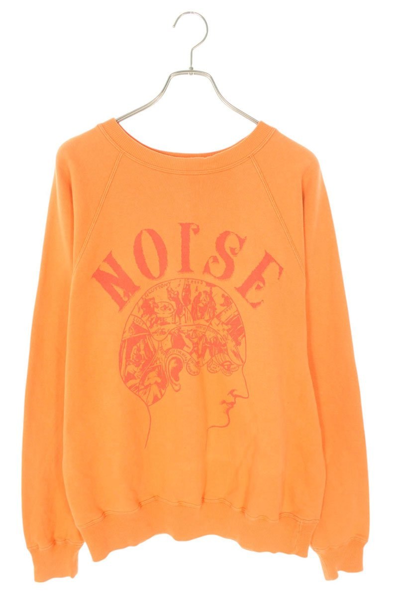 セントマイケル クルーネック ヴィンテージ加工 プリント スウェット トレーナー セントマイケル 21AW ヴィンテージ加工 スカルプリント クルーネック