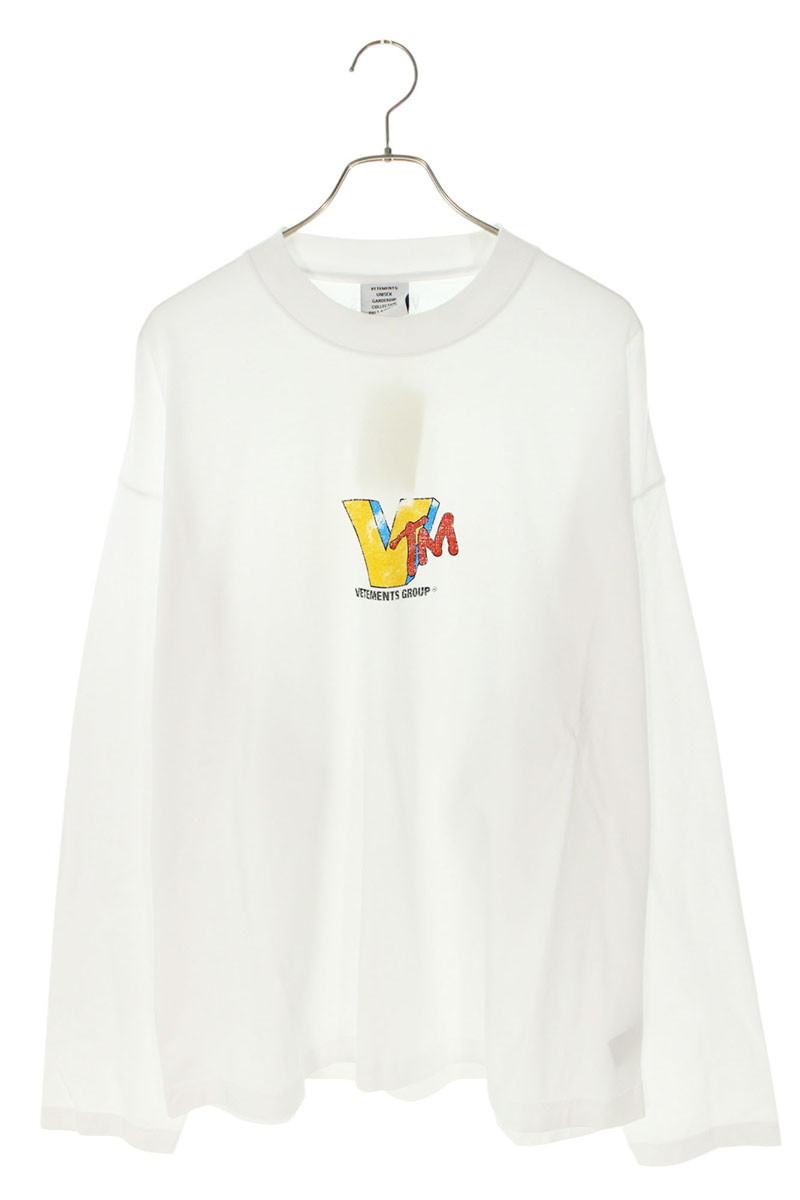 ヴェトモン VETEMENTS　 サイズ:S 25SS UA66LS630W VMロングスリーブ長袖カットソー(ホワイト)【022142】【SB01】【メンズ】【新古品】bb78#rinkan*N