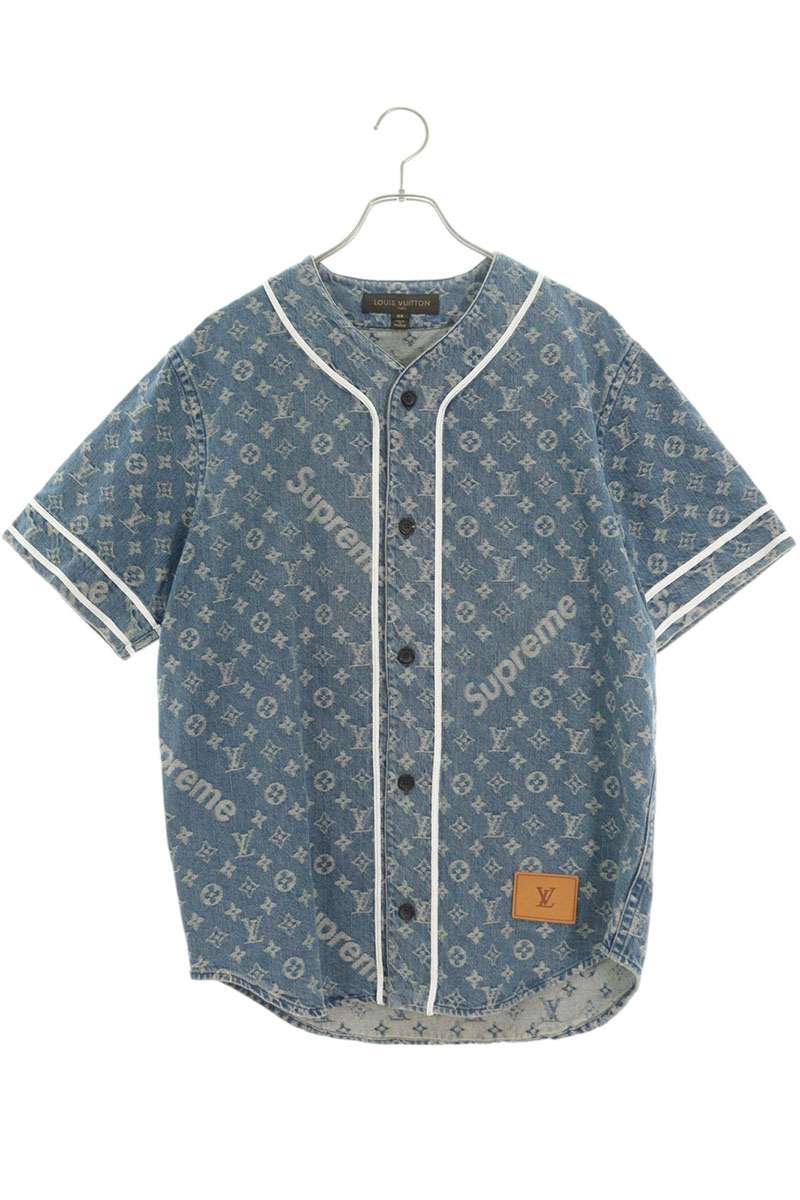 着るだけでおしゃれ上級者♪【LV】レザーベースボールシャツ 着るだけでおしゃれ上級者♪【LV】レザーベースボールシャツ