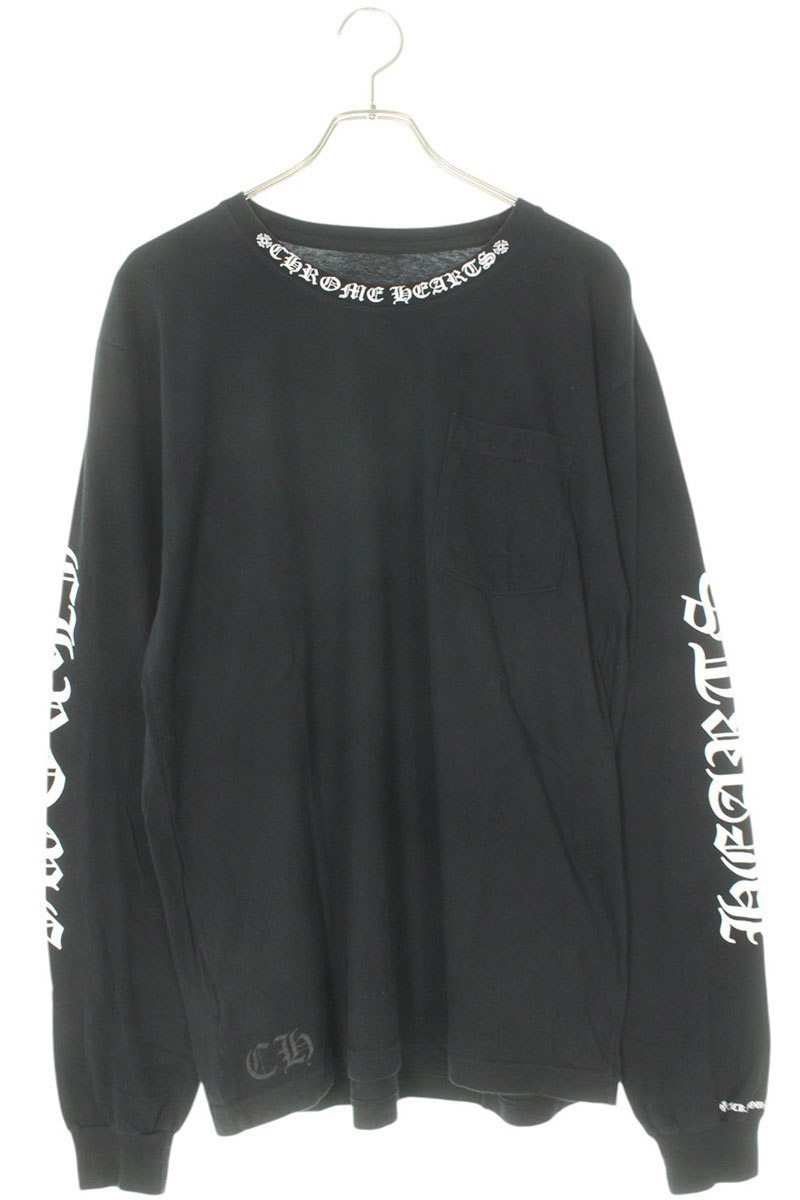 エルメス ブラック　無長袖カットソー 美品 HERMES エルメス コットン 胸デザイン Tシャツ トップス