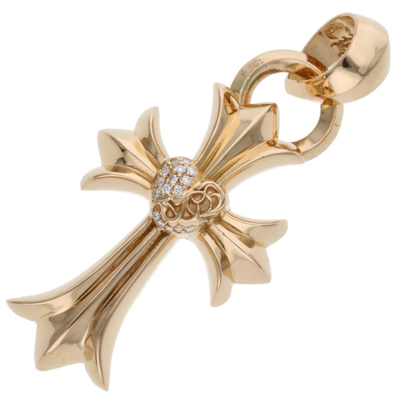 ☆SALE☆美品　希少　クロム　シルバー　ゴールドメッキ クロス ネックレス 楽天市場】クロムハーツ Chrome Hearts 22K 3 CH CRS SML P DMND