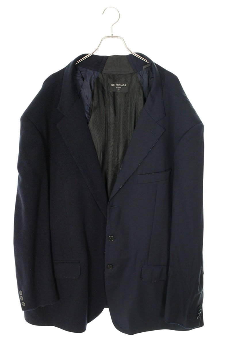 バレンシアガ BALENCIAGA 大きさ:1  24SS  ATELIER 790799 TQT90 ヴィンテージ出どころ再組み上げるダブルスリーブテーラードジャケット(米国海軍)【031052】【BS55】【メンズ】【中古】bb223#rinkan*A