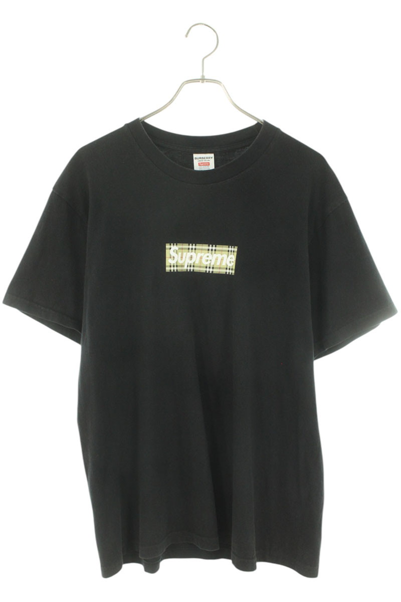 Burberry ラガーシャツ 黒 長袖　シュプリーム　バーバリー　L SS22 Supreme Burberry Rugby - バーバリー ラグビー シャツ