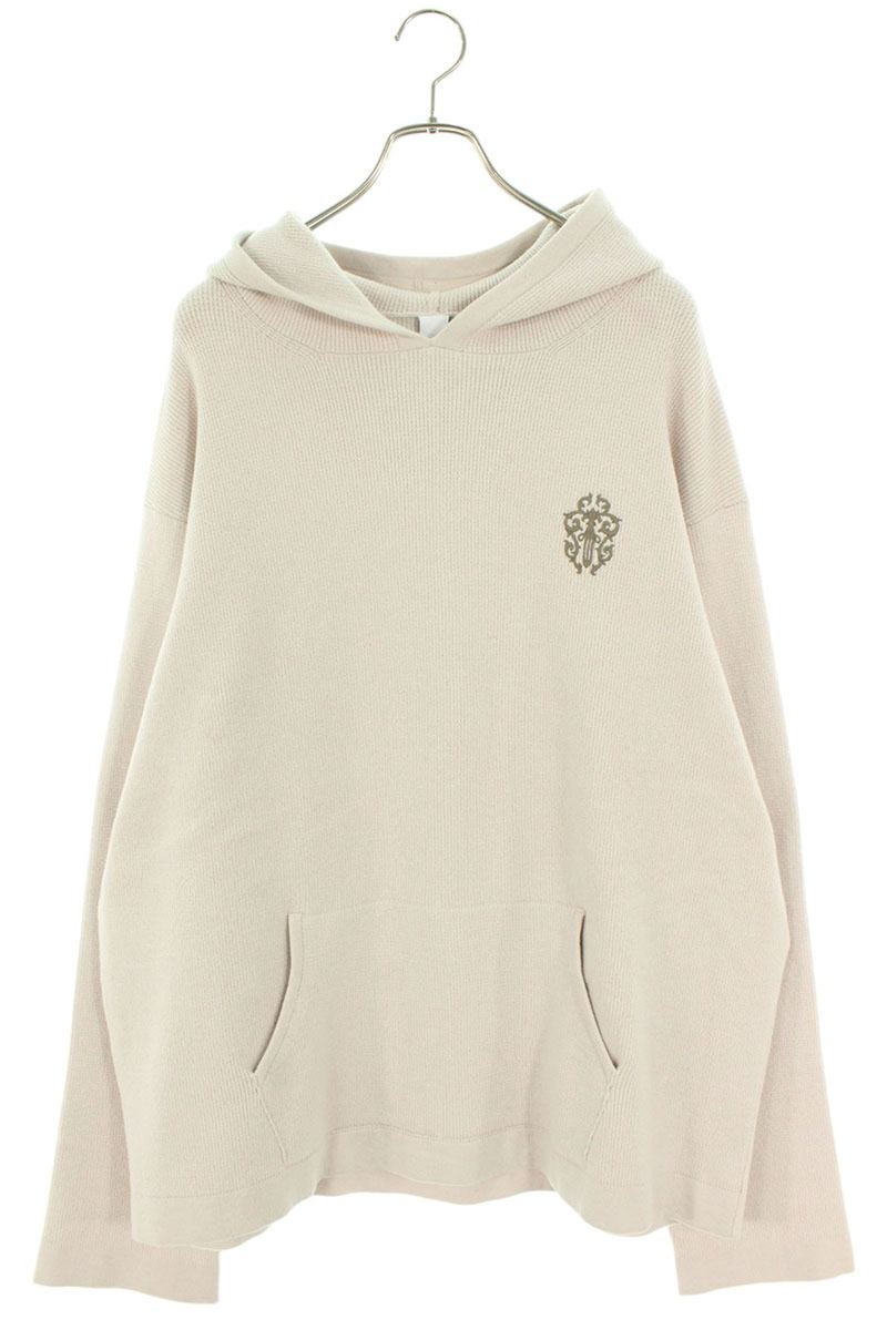クロムハーツ Chrome Hearts　サイズ:XXL HD PLVR CHSMR ヴァインダガー刺繍カシミヤプルオーバーパーカー(ベージュ)【209052】【GZ11】【メンズ】【中古】bb99#rinkan*B ｜RINKAN