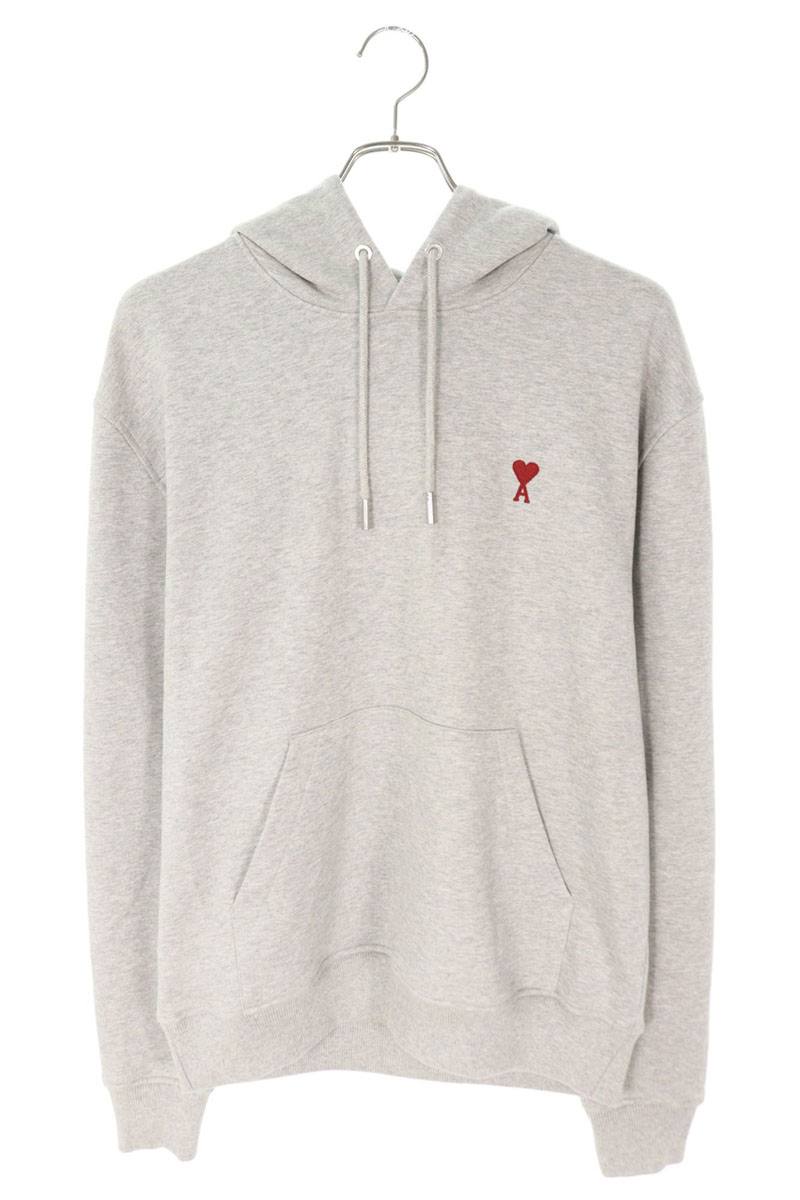 アミアレクサンドルマテュッシ アミパリス AMI Alexandre Mattiussi　 サイズ:XL 25SS BFUSW235730 0951 ハートAパーカー(グレー)【512052】【OM10】【メンズ】【新古品】bb78#rinkan*N