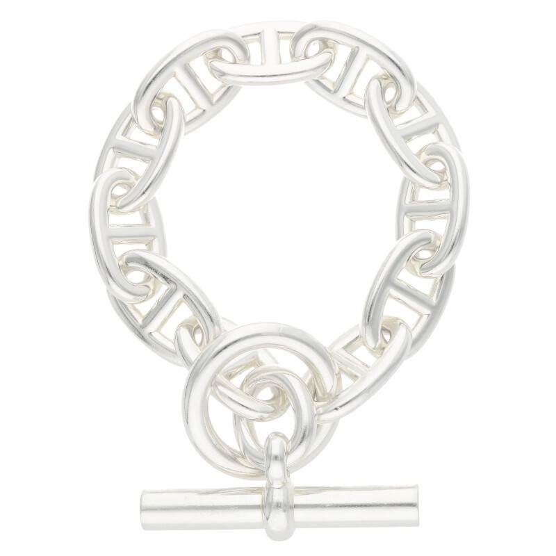 エルメス HERMES　サイズ:11LINK Chaine d'Ancre TGM シェーヌダンクルTGMシルバーブレスレット(シルバー 102.12g)【303052】【GZ14】【小物】【中古】bb410#rinkan*B｜RINKAN