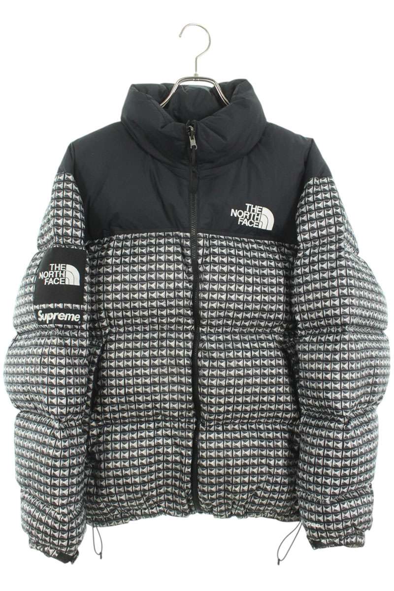 シュプリーム SUPREME ×北の方人間の顔 THE NORTH FACE 大きさ:M  21SS  Studded Nuptse Jacket スタッドヌプシダウンジャケット(黒いこと)【103052】【SB01】【メンズ】【中古】bb187#rinkan*B