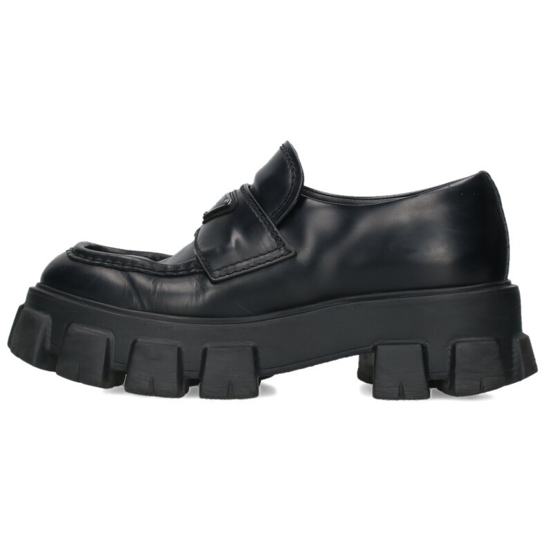 PRADA★モノリス ブラッシュドレザー ポインテッドトゥローファー 37 PRADA☆モノリス ブラッシュドレザー ポインテッドトゥ