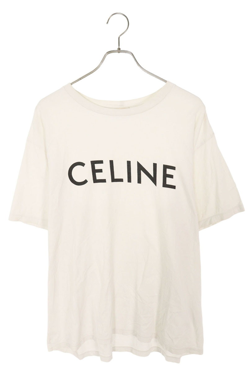 【 CELINE 】 ルーズフィット ロゴ プリント Tシャツ ホワイト 楽天市場】【CELINE】セリーヌ『ロゴ ルーズTシャツ コットン