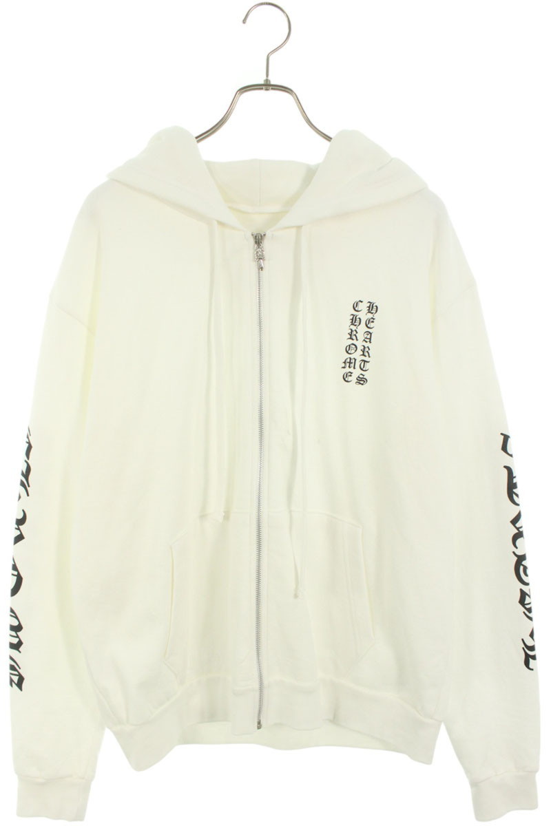 MIRINクロムハーツ ダガージップアップパーカー 白M MIRINクロムハーツ ダガージップアップパーカー 白M MIRINクロムハーツ