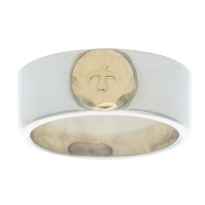 楽天市場】goros ゴローズ リング サイズ:18号 金メタル付き 平打ち