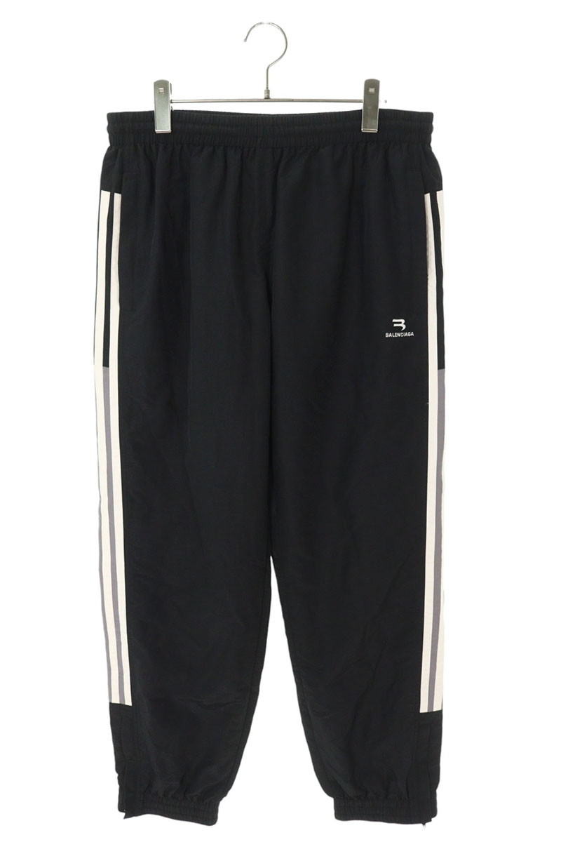 BALENCIAGA ユニセックス ジャージパンツ ブラック Balenciaga メンズポリエステルジャージパンツ (パンツ) IFCHIC.COM