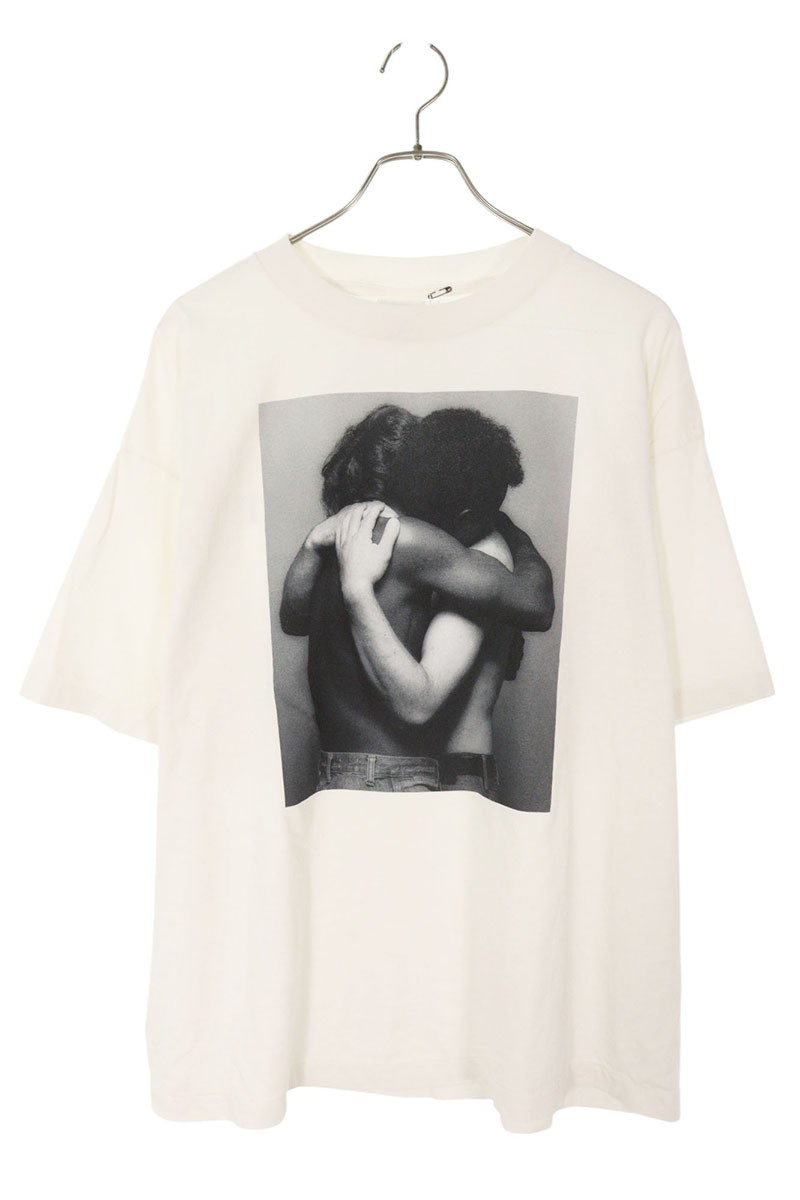 仙マイケル SAINT MICHAEL ×ロバートメイプルソープ 大いさ:XL  25SS  SM-HR8-0000-C20 KEN LYDIA TYLER映し絵刷り上げるティーシャツ(白いこと×黒いこと)【205062】【SB01】【メンズ】【中古】bb326#rinkan*S Tシャツ・カットソー-トップス