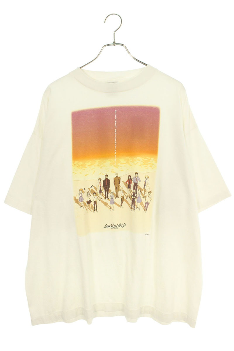 仙マイケル SAINT MICHAEL ×ギークスルール GEEKS RULE 大きさ:XXL  25SS  SM-HR8-0000-C13 活動写真刷り上げるプルオーバー(白いこと×オレンジ色)【215062】【SS13】【メンズ】【中古】bb326#rinkan*S