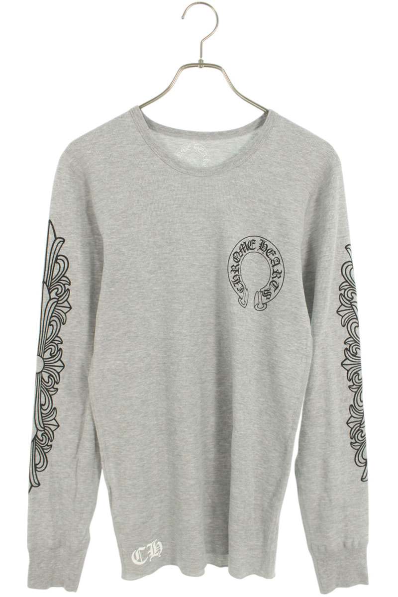 【新作ダガー新品未使用】クロムハーツ長袖TサーマルグレーXL CHROME HEARTS / クロムハーツ ダガー ワッフル サーマル ロング