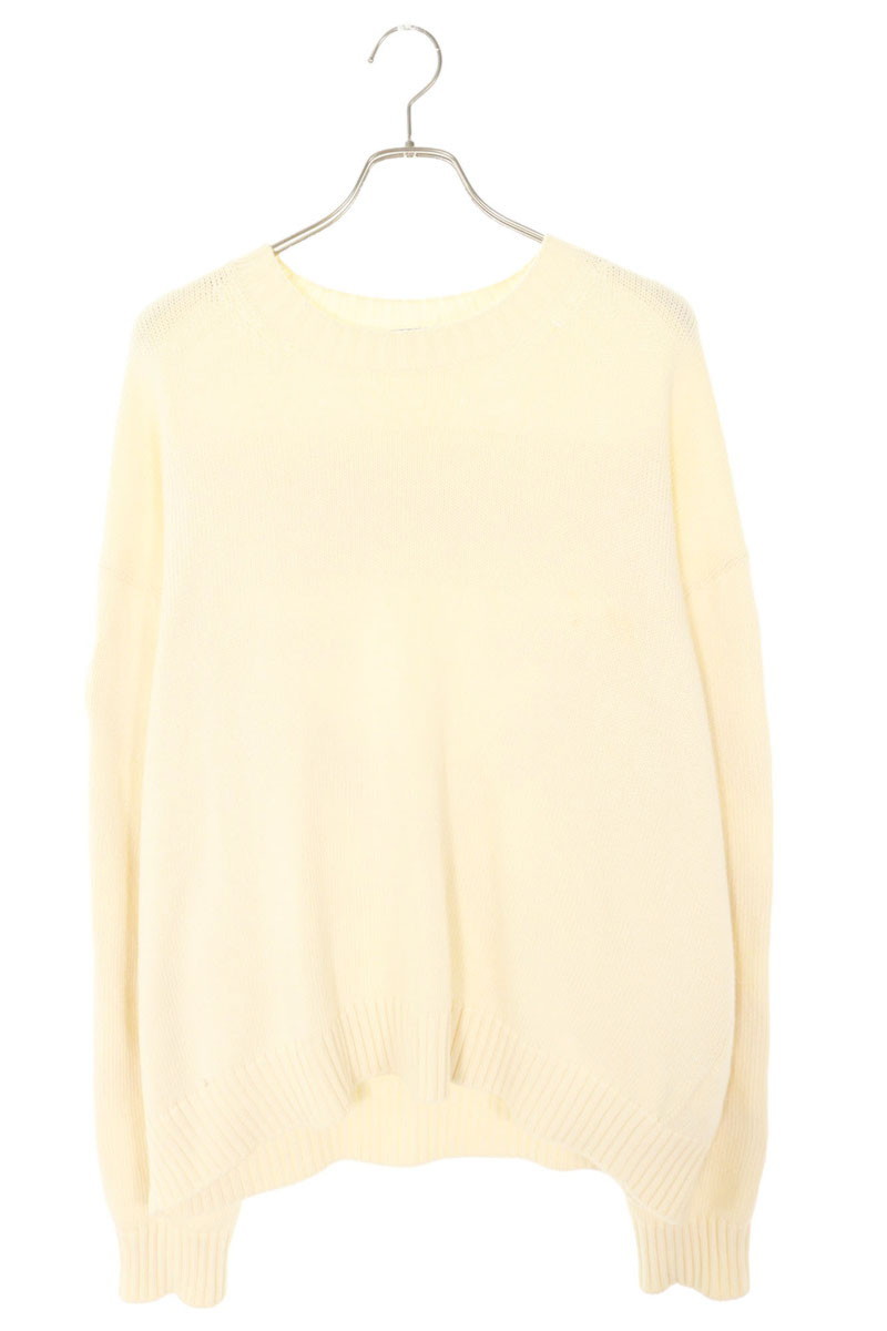 オフホワイト OFF-WHITE　サイズ:S OMHE151S23KNI001 バックアローエンボスロゴニット(オフホワイト)【729052】【BS55】【メンズ】【中古】bb380#rinkan*B｜RINKAN
