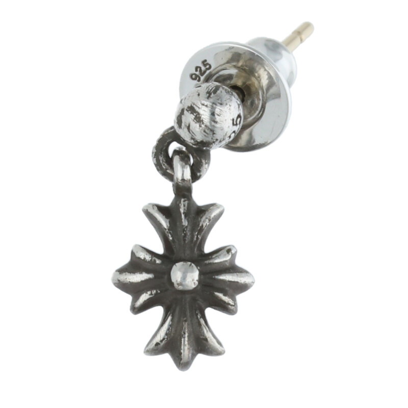 クロムハーツ Chrome Hearts   TNY E CH PLS 1 タイニーECHつけ加える落っこちる しろがね色ピアス(しろがね色 1.27g)【904052】【os06】【小物】【中古】bb453#rinkan*B