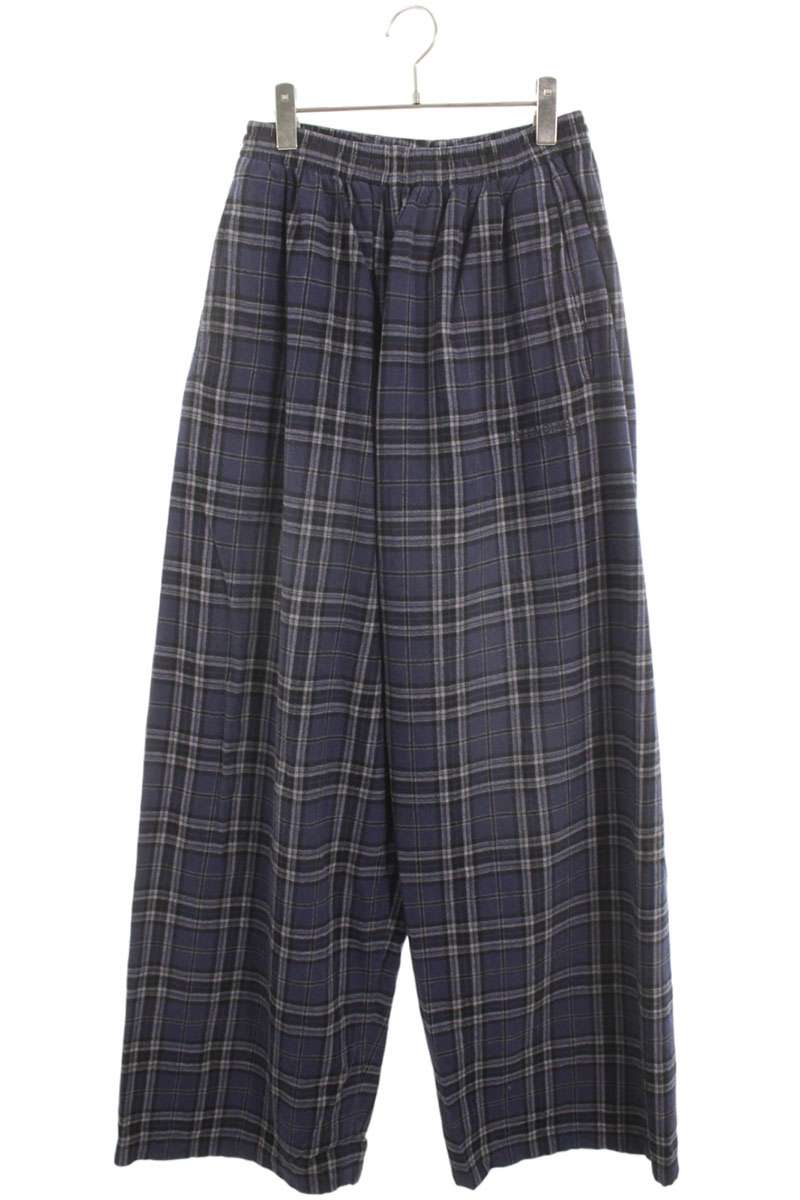 BALENCIAGA バレンシアガ チェック柄 ストレート スラックス パンツ BALENCIAGA バレンシアガ チェック柄 ストレート スラックス パンツ