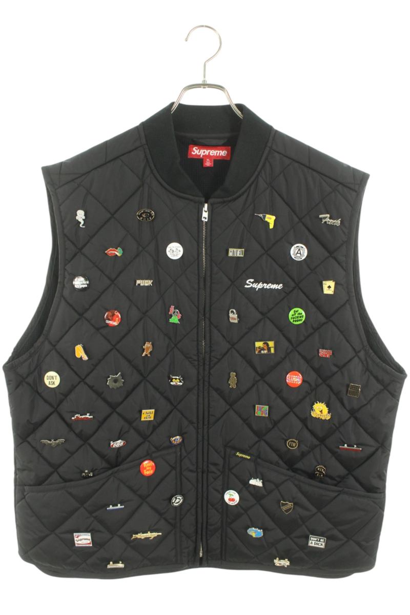 SUPREME 23SS パッチワーク ラムレザー カーゴベスト 経堂) Supreme シュプリーム 23SS パッチワーク ラムレザー