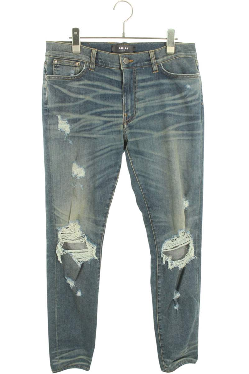 楽天市場】アミリ AMIRI サイズ:30インチ Leather Thrasher Jean