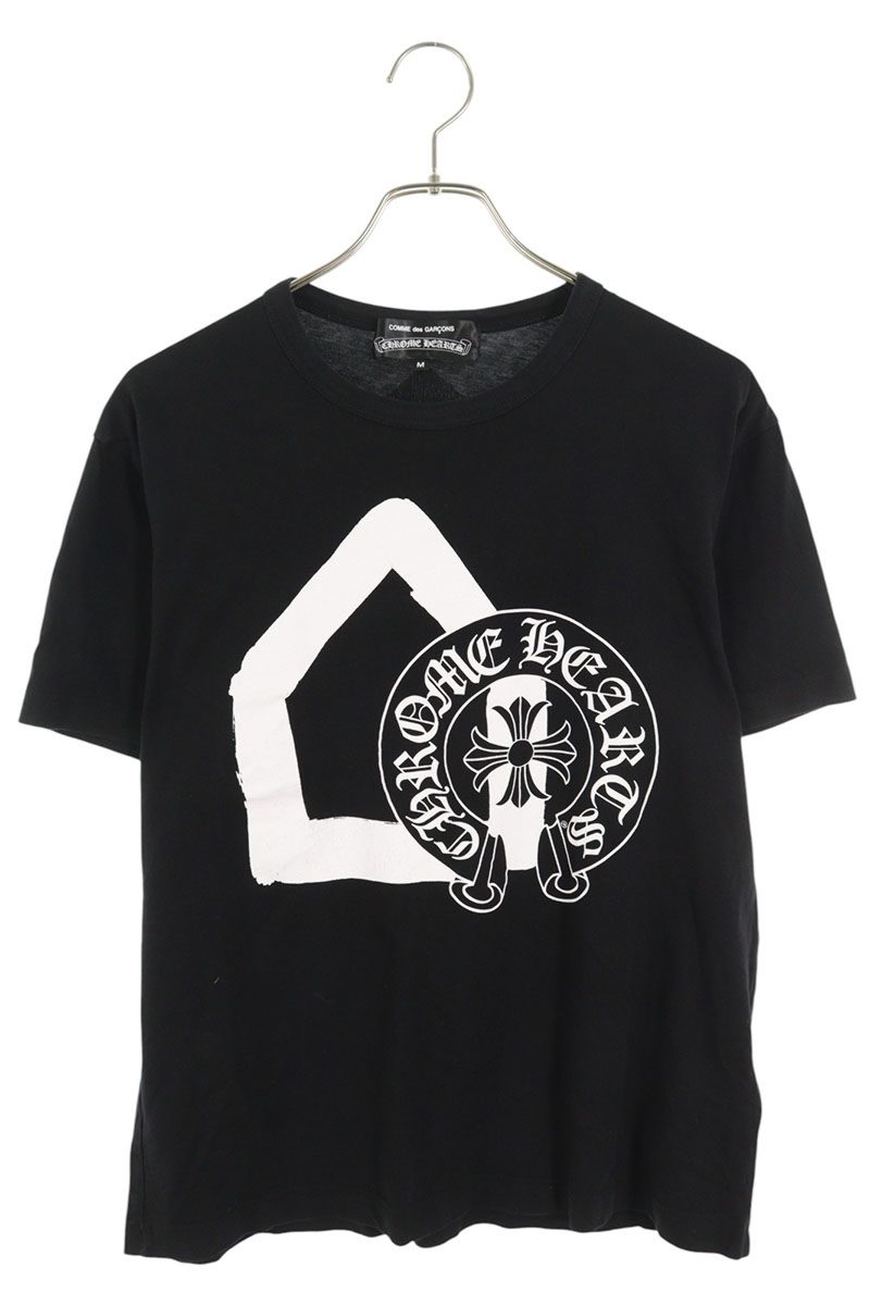入手困難◆コラボ【Comme des Garcons x Chrome Hearts】Tシャツ COMME des GARCONS CHROME HEARTS Logo Print T Shirt White S