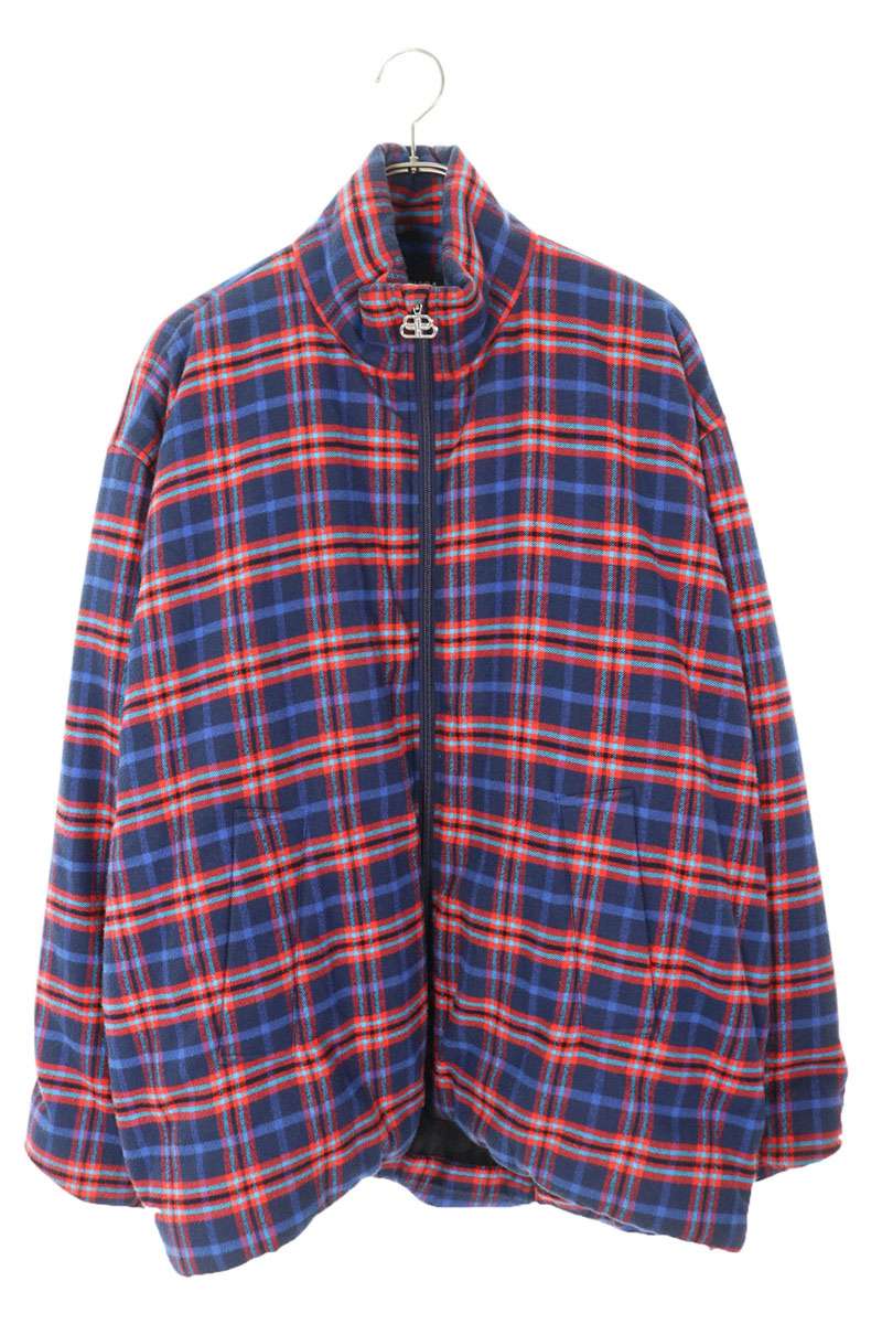 BALENCIAGA - BALENCIAGA バレンシアガ チェック ヨーグルト ☆BALENCIAGA OVERSIZED HOODED CHECK SHIRT チェックシャツ