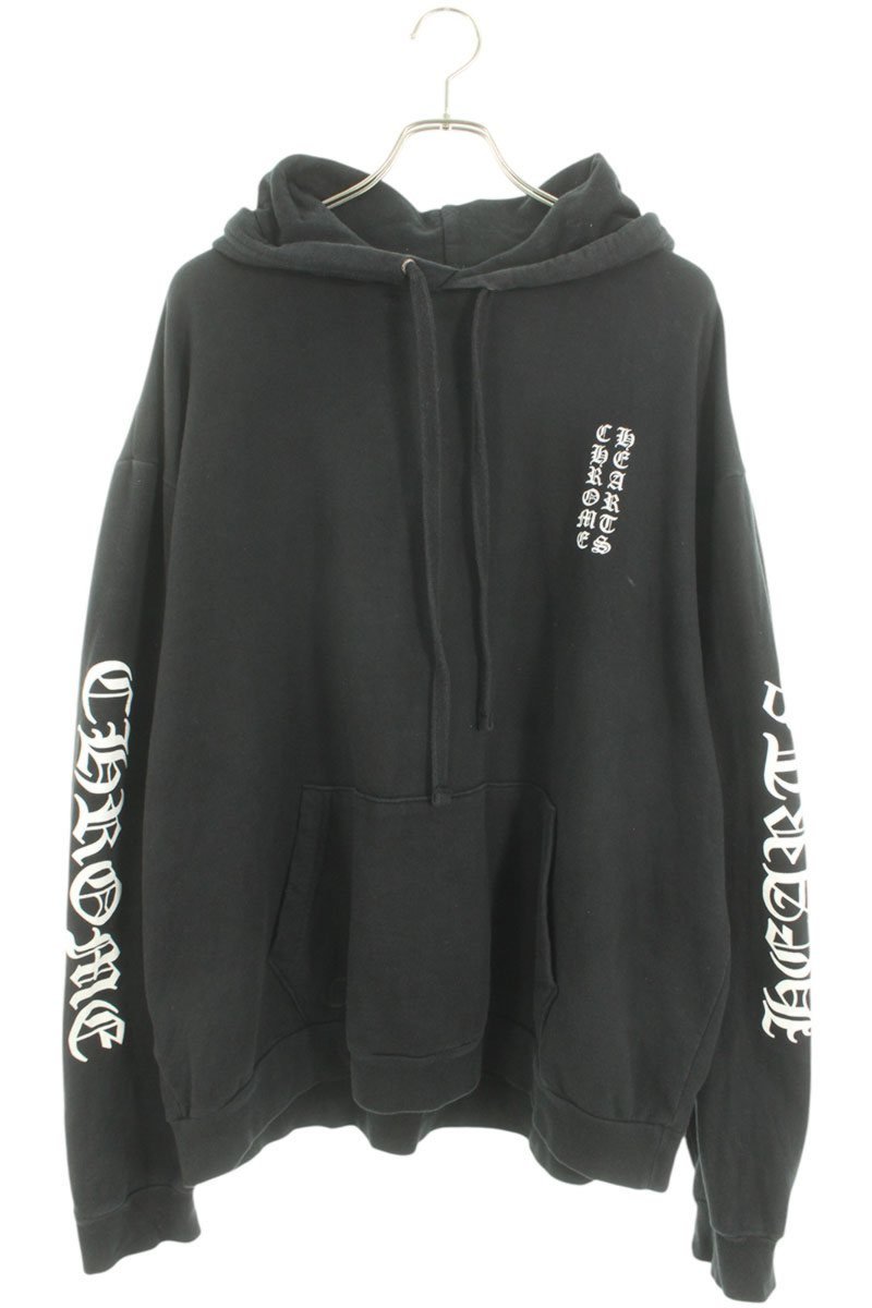 クロムハーツ Chrome Hearts　サイズ:XL SWTSHRT PLVR プルオーバーパーカー 袖ロゴプリントプルオーバーパーカー(ブラック)【500152】【SJ02】【メンズ】【中古】bb209#rinkan*B ｜RINKAN 83,188円