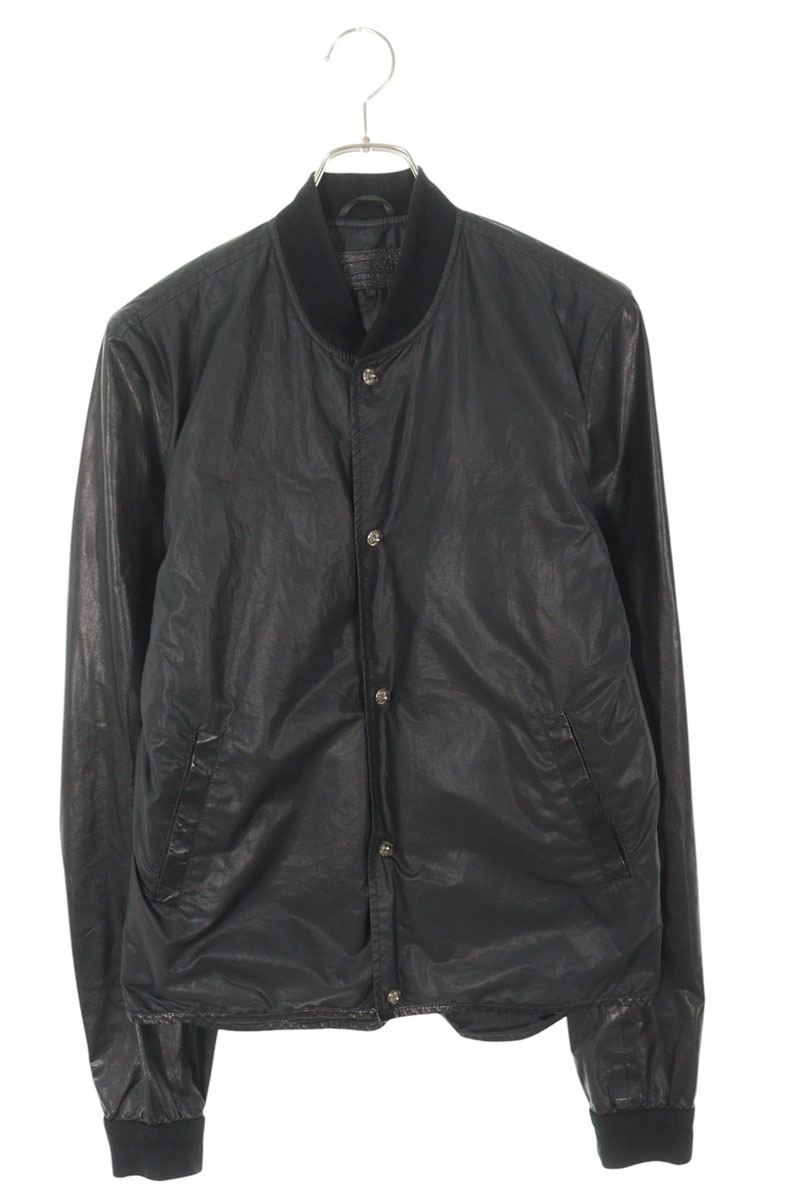 クロムハーツ Chrome Hearts 大きさ:S なめし革うつり変わりリネン上衣(黒いこと×しろがね色)【114052】【GZ11】【メンズ】【中古】bb415#rinkan*B