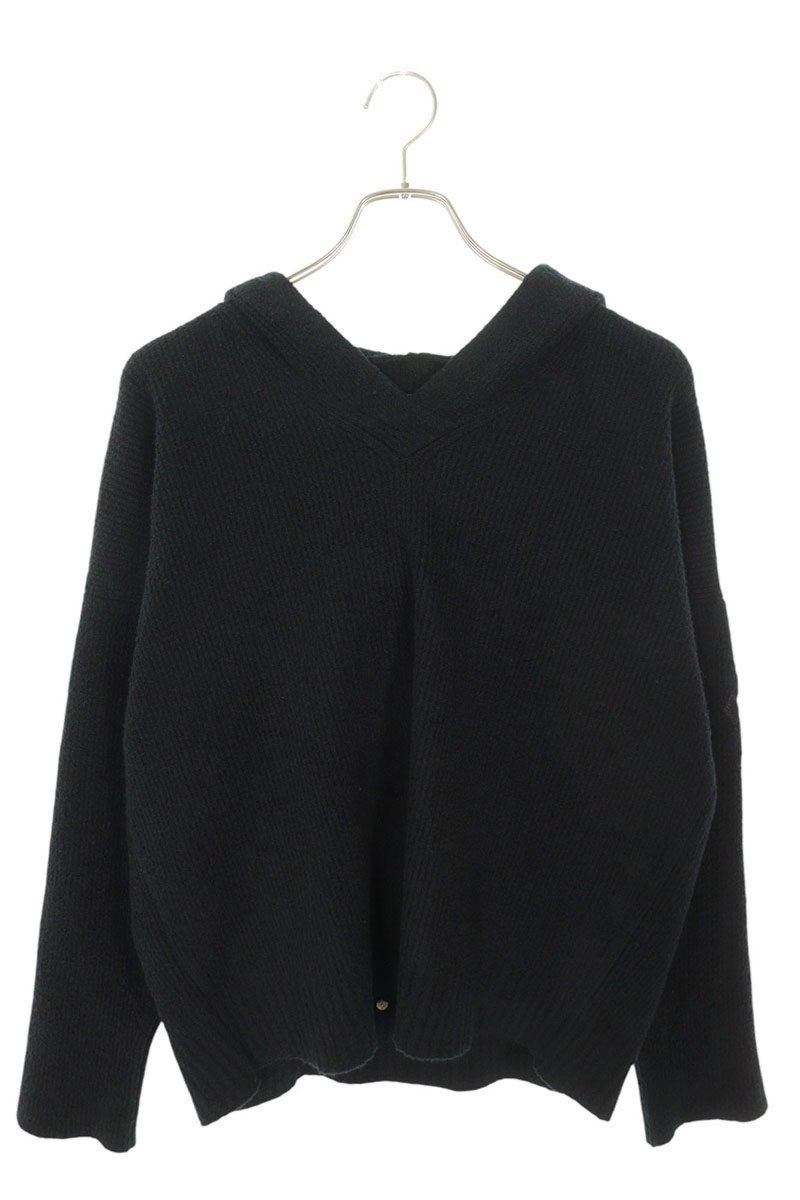 クロムハーツ Chrome Hearts　サイズ:XS/S ハラコパッチニットパーカー(ブラック)【210152】【NO05】【メンズ】【中古】bb339#rinkan*S ｜RINKAN 229,185円
