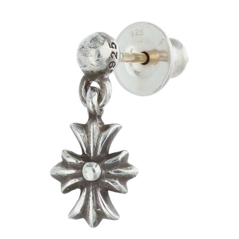 クロムハーツ Chrome Hearts   TNY E CH PLS 1 タイニーECHつけ加える落っこちる しろがね色ピアス(しろがね色 1.28g)【714052】【SJ02】【小物】【中古】bb377#rinkan*B