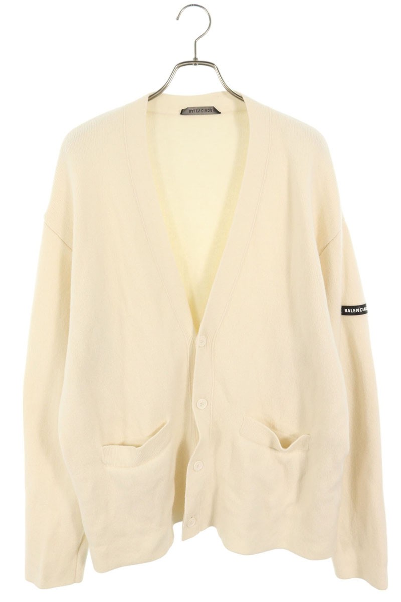 BALENCIAGA - BALENCIAGA バレンシアガ カーディガン 34(XS位) ベージュ 【古着】【中古】 BALENCIAGA - BALENCIAGA バレンシアガ カーディガン 34(XS位