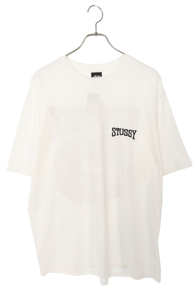 ステューシー STUSSY 大いさ:L  25SS  TOUGH TREAD TEE タイア刷り上げるティーシャツ(白いこと)【923062】【FK04】【メンズ】【中古】bb127#rinkan*S