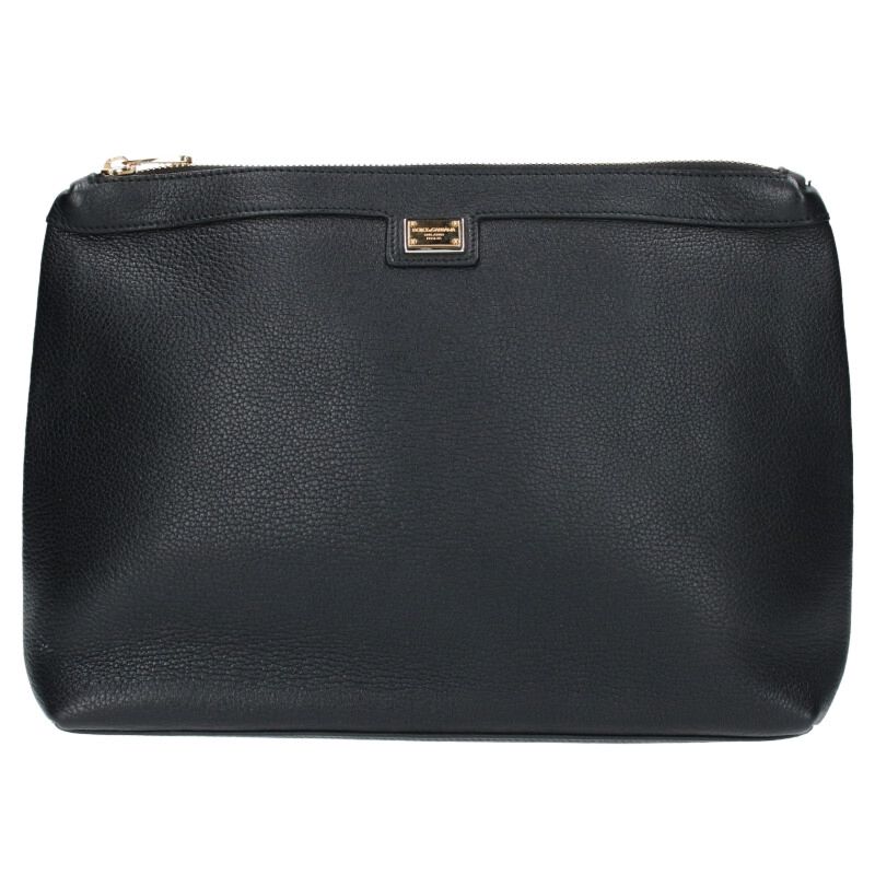 Dolce & Gabbana 黒 レザー クラッチバッグ DOLCE GABBANA Patent Calfskin Clutch Black 1362767