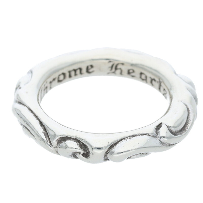 クロムハーツ Chrome Hearts　 サイズ:14号 SCRL BAND スクロールバンド シルバーリング(シルバー 8.23g)【324052】【OS06】【小物】【中古】bb346#rinkan*B 57,658円