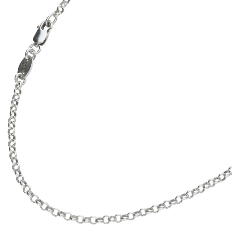 クロムハーツ Chrome Hearts 大きさ:18inch  NECKCHAIN R18 ロールチェーン18inch しろがね色首飾り(しろがね色 4.84g)【105062】【HJ12】【小物】【中古】bb410#rinkan*B