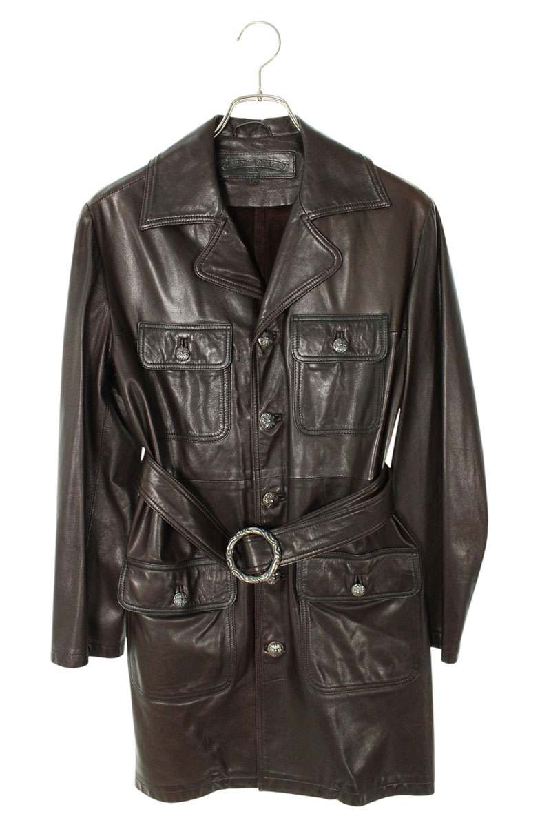 クロムハーツ　フラリーズブルゾン袖総クロスパッチ/ポリエステル&レザー(希少品) rinkan_10104-250904-0309