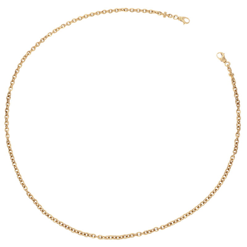 クロムハーツ　22k ロールチェーン　ネックレス　18inch CHROME HEARTS クロムハーツ（原本有） 22K NECKCHAIN R18