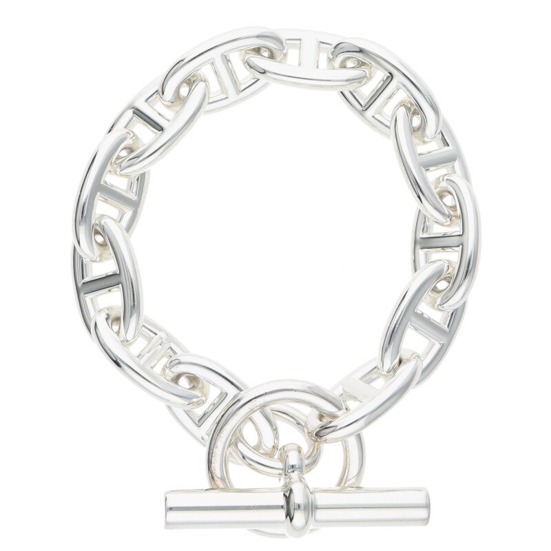エルメス HERMES　 サイズ:12LINK Chaine d'Ancre GM シェーヌダンクルGMシルバーブレスレット(シルバー 68.63g)【524052】【NO05】【小物】【中古】bb406#rinkan*S
