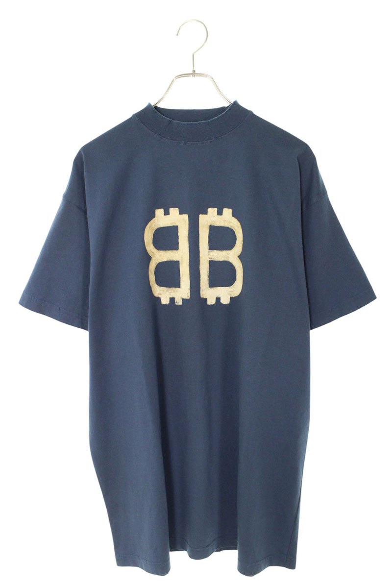 バレンシアガ Tシャツ サイズ:L 21AW 612966 TKVI7 ピクセルBBロゴT