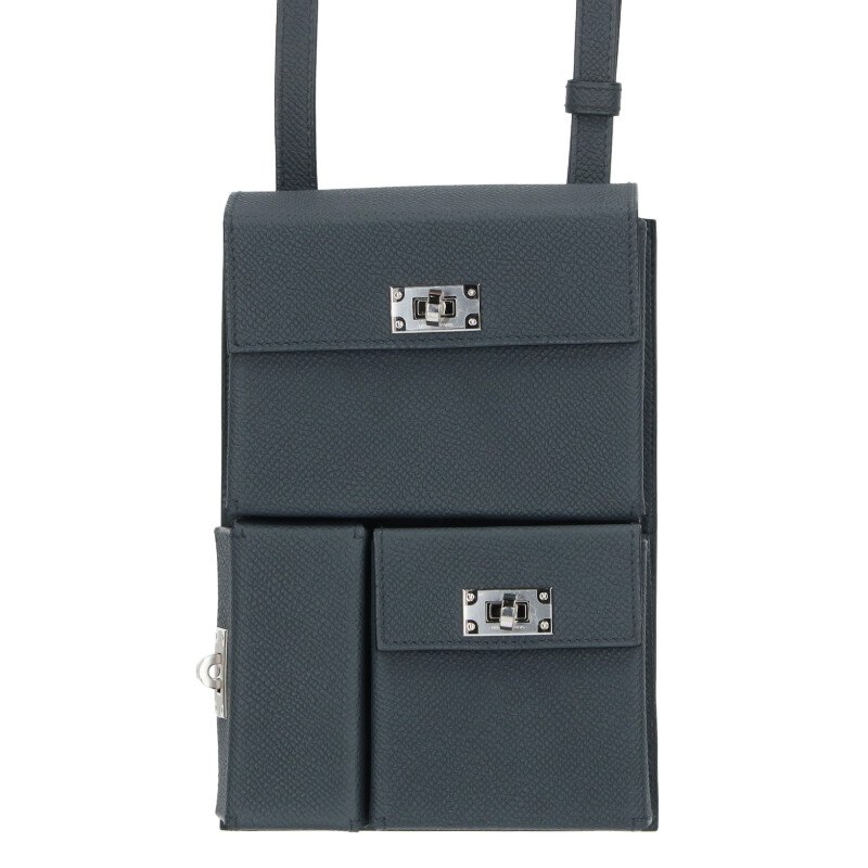 エルメス HERMES　 ケリー マルチポケット トゥーゴー W刻印 SV金具ヴォーエプソンショルダーバッグ(グレー×シルバー)【124052】【SB01】【小物】【中古】bb223#rinkan*A 550,000円