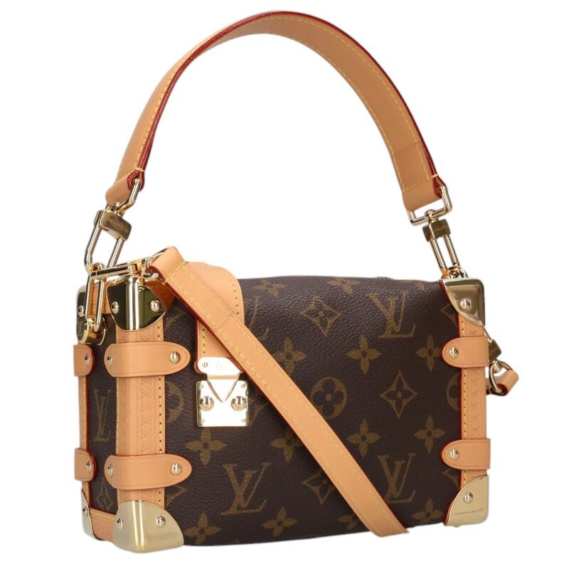 ルイヴィトン LOUISVUITTON サイズ:PM M46815 サイド・トランク モノグラム2WAYショルダーバッグ(ブラウン調)【524052】【OM10】【小物】【中古】bb328#rinkan*A
